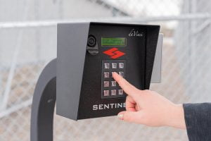 Enter secure PIN to gain gate access