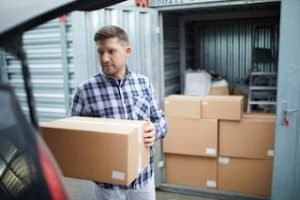 Wenatchee man moving into his new Rock Island EZ Storage Access storage unit.