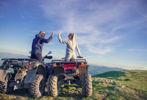 Couple goes on ATV ride before storing them for the winter