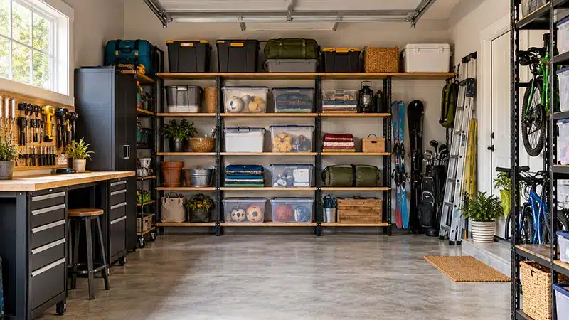 making-room-at-home An organized garage with lots of room